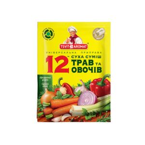Приправа 12 суха суміш трав та овочів 70г TsvitAromat
