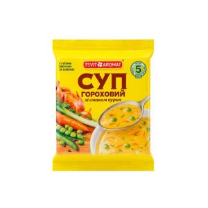 Суп гороховий зі смаком курки в брикеті 150г TsvitAromat