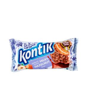 Печиво-сендвіч молочний зі смаком фундука SuperKontik 90г Konti
