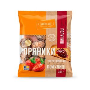 Пряники з полуничною начинкою 300г КиївХліб