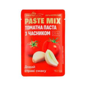 Паста томатна з часником 25% 70г Pripravka